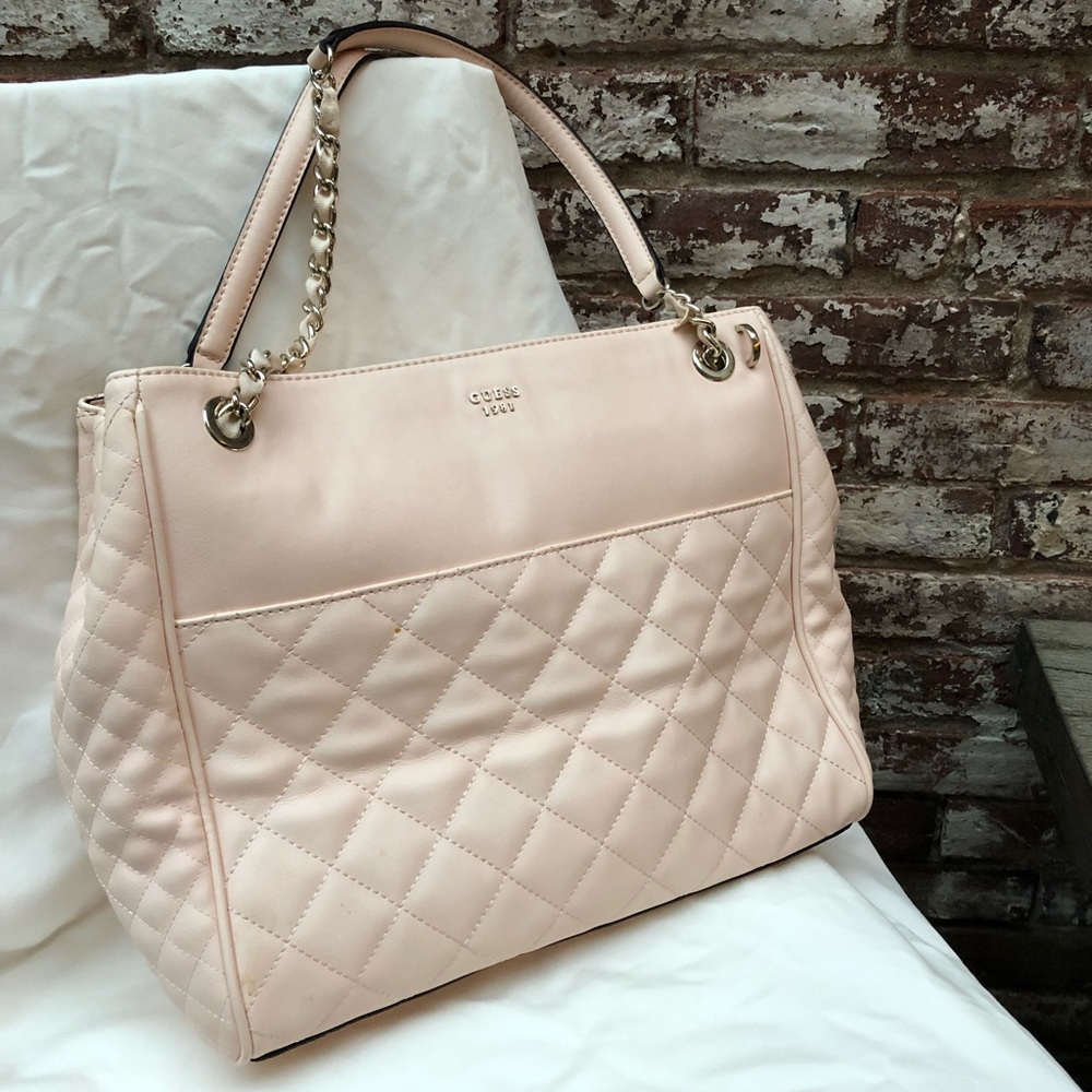 NWOT New GUESS light pale pink handbag purse bag